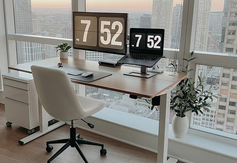 meja komputer adjustable