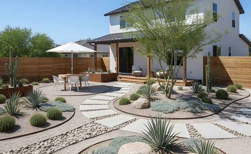 taman kering minimalis