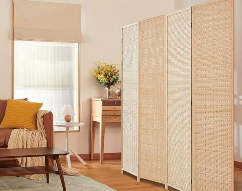 Partisi Anyaman Bambu dengan Desain Natural dan Ramah Lingkungan