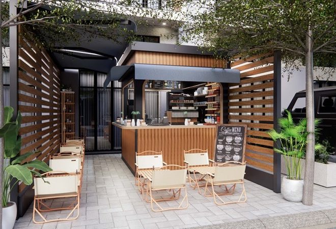 Desain Cafe Mini Depan Rumah yang Menarik Perhatian Pelanggan