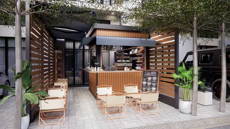 Desain Cafe Mini Depan Rumah yang Menarik Perhatian Pelanggan
