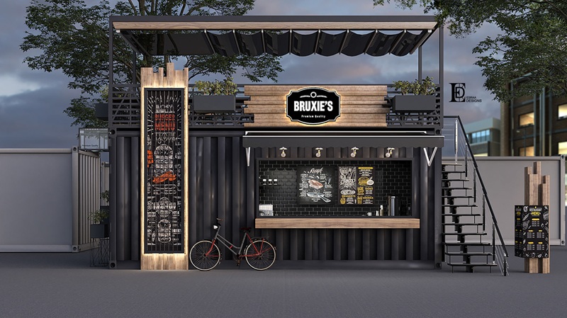 Desain Cafe Container Minimalis, Cocok untuk Lokasi Sempit